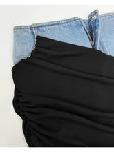 Load image into Gallery viewer, Luxe Denim Knit Maxi Skirt